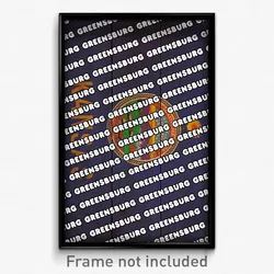 Greensburg Kansas Poster (KS City Souvenir 11x17 Town Print)