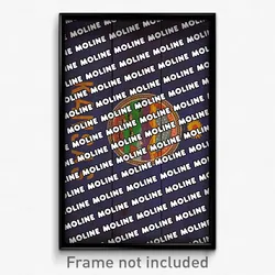 Moline Kansas Poster (KS City Souvenir 11x17 Town Print)