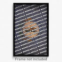 Nicholasville Kentucky Poster (KY City Souvenir 11x17 Town Print)