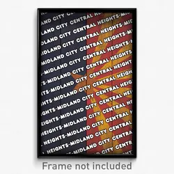 Central Heights-Midland City Arizona Poster (AZ City Souvenir 11x17 Town Print)
