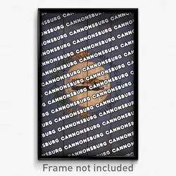 Cannonsburg Kentucky Poster (KY City Souvenir 11x17 Town Print)