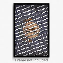 Elkhorn City Kentucky Poster (KY City Souvenir 11x17 Town Print)
