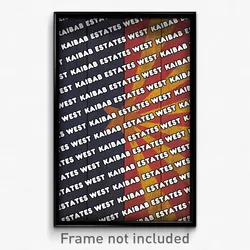 Kaibab Estates West Arizona Poster (AZ City Souvenir 11x17 Town Print)