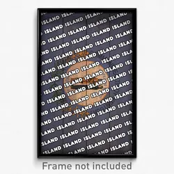 Island Kentucky Poster (KY City Souvenir 11x17 Town Print)