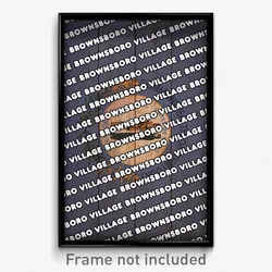 Brownsboro Village Kentucky Poster (KY City Souvenir 11x17 Town Print)