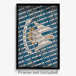 Lake Charles Louisiana Poster (LA City Souvenir 11x17 Town Print)