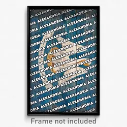 Alexandria Louisiana Poster (LA City Souvenir 11x17 Town Print)