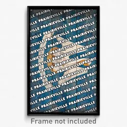 Prairieville Louisiana Poster (LA City Souvenir 11x17 Town Print)
