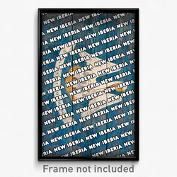 New Iberia Louisiana Poster (LA City Souvenir 11x17 Town Print)