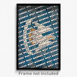 West Monroe Louisiana Poster (LA City Souvenir 11x17 Town Print)