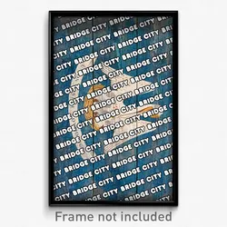Bridge City Louisiana Poster (LA City Souvenir 11x17 Town Print)