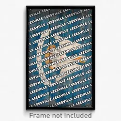 Leesville Louisiana Poster (LA City Souvenir 11x17 Town Print)