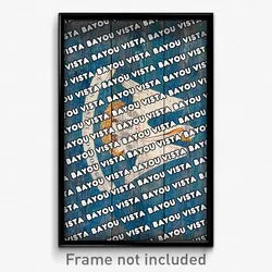 Bayou Vista Louisiana Poster (LA City Souvenir 11x17 Town Print)