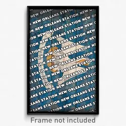 New Orleans Station Louisiana Poster (LA City Souvenir 11x17 Town Print)