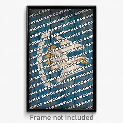 Bawcomville Louisiana Poster (LA City Souvenir 11x17 Town Print)