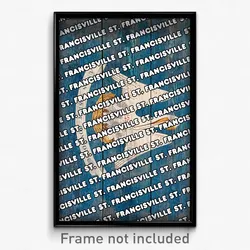 St. Francisville Louisiana Poster (LA City Souvenir 11x17 Town Print)