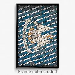 French Settlement Louisiana Poster (LA City Souvenir 11x17 Town Print)