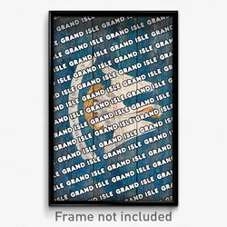 Grand Isle Louisiana Poster (LA City Souvenir 11x17 Town Print)
