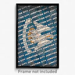 Junction City Louisiana Poster (LA City Souvenir 11x17 Town Print)