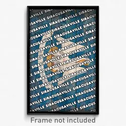 Siracusaville Louisiana Poster (LA City Souvenir 11x17 Town Print)