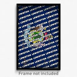 Lewiston Maine Poster (ME City Souvenir 11x17 Town Print)
