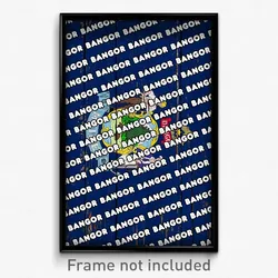 Bangor Maine Poster (ME City Souvenir 11x17 Town Print)