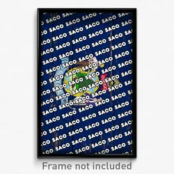 Saco Maine Poster (ME City Souvenir 11x17 Town Print)