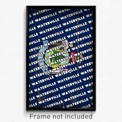 Waterville Maine Poster (ME City Souvenir 11x17 Town Print)