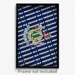 Presque Isle Maine Poster (ME City Souvenir 11x17 Town Print)