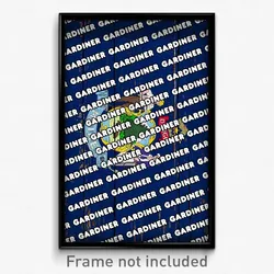 Gardiner Maine Poster (ME City Souvenir 11x17 Town Print)