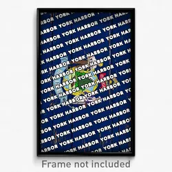York Harbor Maine Poster (ME City Souvenir 11x17 Town Print)