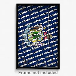 Lisbon Maine Poster (ME City Souvenir 11x17 Town Print)