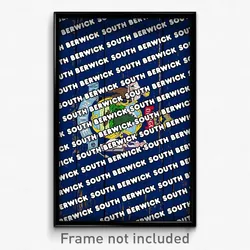 South Berwick Maine Poster (ME City Souvenir 11x17 Town Print)