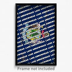 Lake Arrowhead Maine Poster (ME City Souvenir 11x17 Town Print)