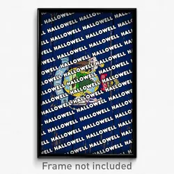 Hallowell Maine Poster (ME City Souvenir 11x17 Town Print)