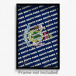 South Paris Maine Poster (ME City Souvenir 11x17 Town Print)
