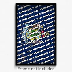 West Kennebunk Maine Poster (ME City Souvenir 11x17 Town Print)
