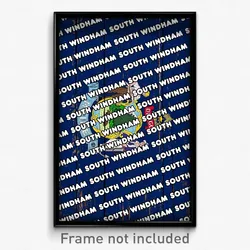 South Windham Maine Poster (ME City Souvenir 11x17 Town Print)