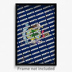 North Anson Maine Poster (ME City Souvenir 11x17 Town Print)