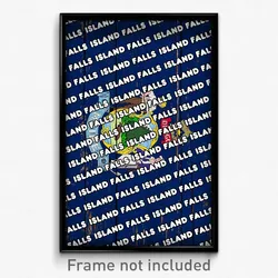 Island Falls Maine Poster (ME City Souvenir 11x17 Town Print)
