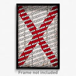 Orange Beach Alabama Poster (AL City Souvenir 11x17 Town Print)