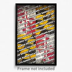Chesapeake Ranch Estates Maryland Poster (MD City Souvenir 11x17 Town Print)