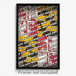 West Ocean City Maryland Poster (MD City Souvenir 11x17 Town Print)