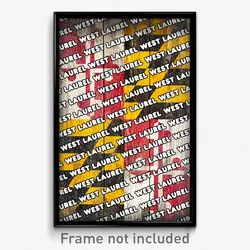 West Laurel Maryland Poster (MD City Souvenir 11x17 Town Print)