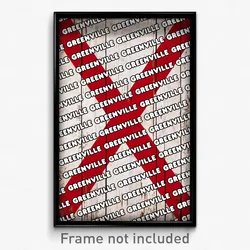 Greenville Alabama Poster (AL City Souvenir 11x17 Town Print)