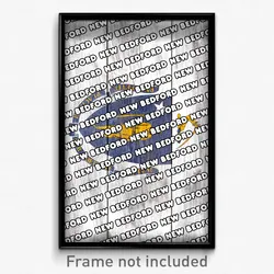 New Bedford Massachusetts Poster (MA City Souvenir 11x17 Town Print)