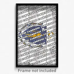Cambridge Massachusetts Poster (MA City Souvenir 11x17 Town Print)