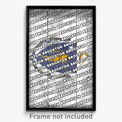 Brockton Massachusetts Poster (MA City Souvenir 11x17 Town Print)
