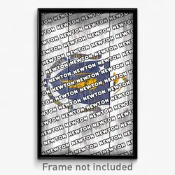 Newton Massachusetts Poster (MA City Souvenir 11x17 Town Print)