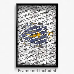 Methuen Town Massachusetts Poster (MA City Souvenir 11x17 Town Print)